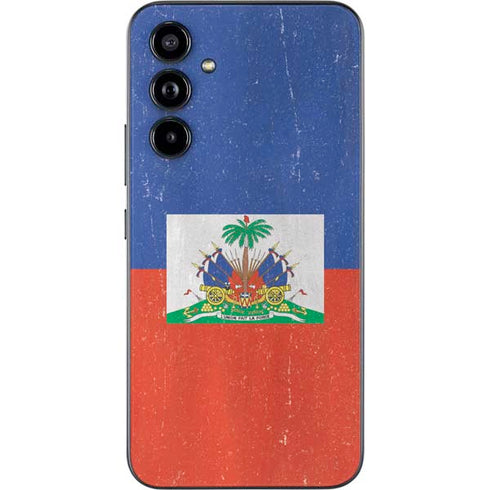 Haitian Flag Distressed Galaxy A54 5G Skin